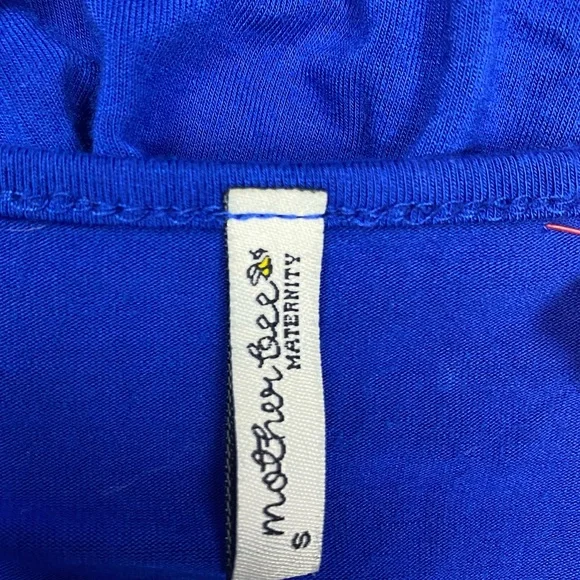 Mother Bee Maternity royal blue 3/4
sleeve ruched dress empire waist Size Small - Picture 8 of 12